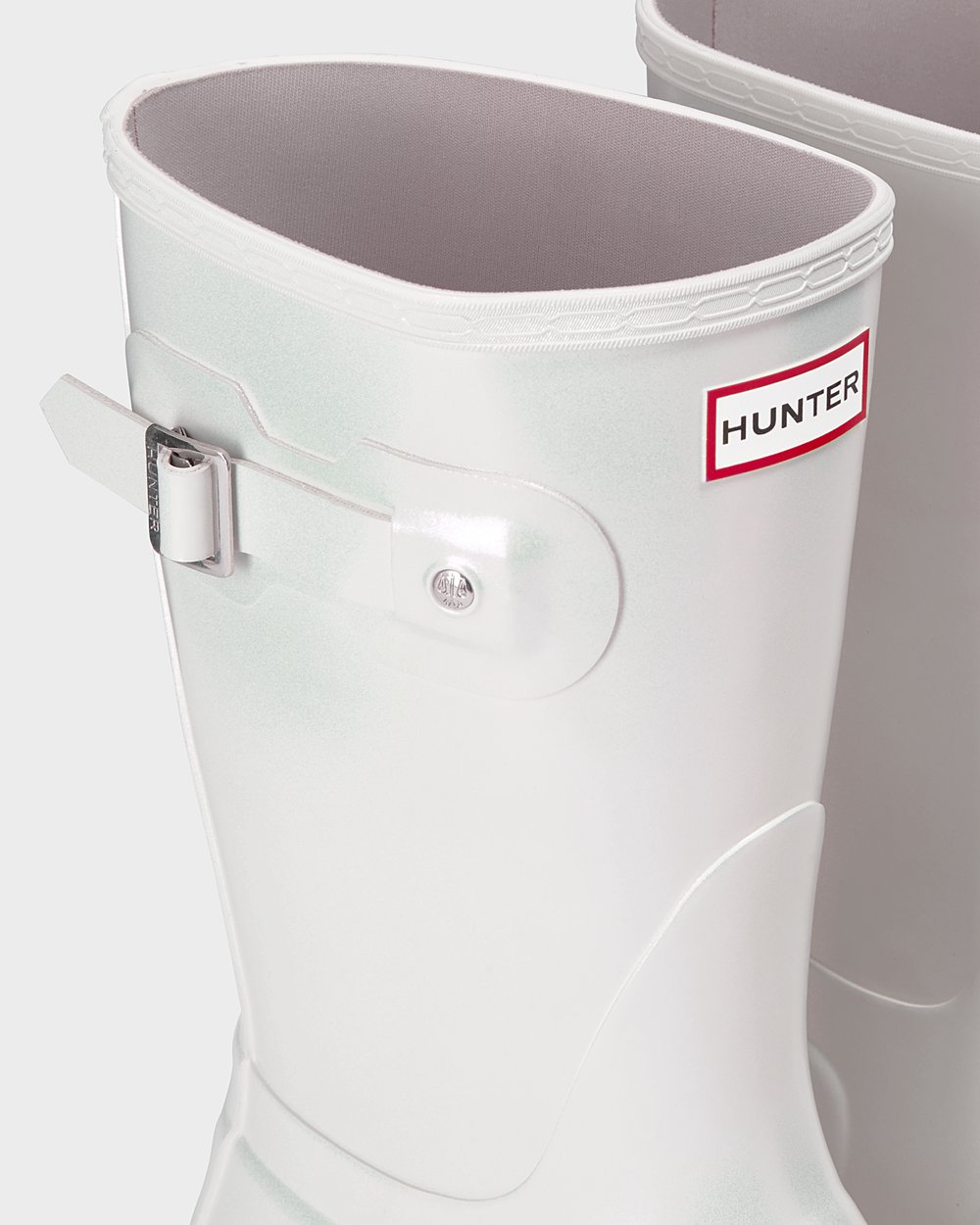 Womens Hunter Original Nebula - Short Rain Boots Silver - 2871-NVSKT